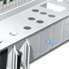 Thumbnail image #1 for La Rosa Refrigeration L-90144B Top Extension Unit, 16 in L, 2 Top Cut-Outs, 304 Stainless Steel Front Panel
