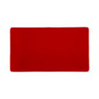 Thumbnail image #1 for G.E.T. Karma - EGS JW952T-BR Rectangular Melamine Plate, 9 x 5 in, Red Interior and Black Exterior Case of 6