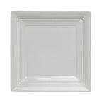 Thumbnail image #1 for Tuxton China Concentrix CWH-0845 8-1/2" Square Ceramic Plate, Wide Rim, White 1 Dozen