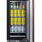 Thumbnail image #2 for Summit Commercial Summit Appliance SDHR1534PNR 15" Wide Undercounter All-Refrigerator, 1.8 Cu. Ft., 18" Shallow Depth, Panel-Ready Door