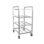 Thumbnail image #1 for Winholt Equipment UNAL-4 Aluminum Universal Cart, 4 Fixed Shelves on 10-Inch Centers, Fits 18 x 26-Inch Trays, 27 x 21 x 43 Inches