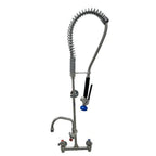 Thumbnail image #1 for Fisher 68098 Wall-Mount Spring Pre-Rinse Unit with 8-Inch Backsplash Control Valve, 8-Inch Swing Spout and 36-Inch Hose