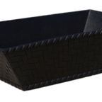Thumbnail image #1 for G.E.T. Clipper Mill RB-893-BK Fast Food Basket, 8 x 4.5 x 2 in, Rectangular Polypropylene, Black 1 Dozen