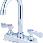Thumbnail image #1 for ATSMFG FLO FLO-420 ATS MFG Manual Faucet, 4" Deck Mount, 3-1/2" Gooseneck Spout, Lead Free, Polished Chrome Case of 24