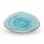 Thumbnail image #1 for Korin Inc PLS-326 Triangular China Plate, Sky Blue, 6-1/2" Diameter x 1" High