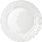 Thumbnail image #1 for International Tableware Wave WA-8 9" Porcelain Round Plate with Wide Patterned Rim Case of 2 Dozen