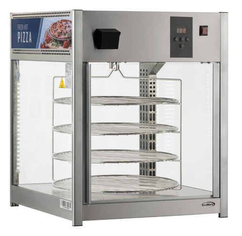 Product image #7 for KoolMore 12-Inch Floor Model Commercial Heated Pizza Display Warmer with 4 Rotating Racks