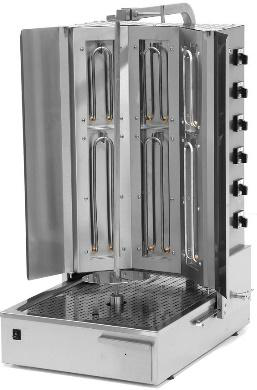 Product image #1 for BakeMax Electric Shawarma Vertical Broiler with 6 Heating Elements, 180 lb Capacity