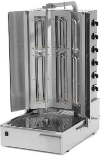 BakeMax Electric Shawarma Vertical Broiler with 6 Heating Elements, 180 lb Capacity