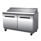 Thumbnail image #1 for Maxximum Maxx Cold MXCR48SHC 48" Two-Section Sandwich & Salad Prep Table, 12-Pan Top, 2 Hinged Doors, Stainless Steel Exterior