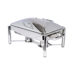Thumbnail image #1 for Eastern Tabletop Crown 3935PLB Induction Chafer, 8 qt, Rectangular, Stainless Steel, Hinged Cover