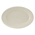 Thumbnail image #1 for Tuxton China Reno TRE-912 Ceramic Oval Platter, 10-5/8 x 7-3/8 in, Wide Rim, Rolled Edge Case of 2 Dozen