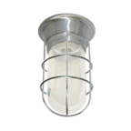 Thumbnail image #1 for Component Hardware Flame Gard L55-1024-HT Commercial Canopy Light Fixture, Tempered Glass Globe, Tuff-Skin Wire Guard, 392°F Rated