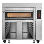 Thumbnail image #1 for Turbo Air Bake Tech Innovation BTDO-201 Commercial Deck Oven, 1 Tier, 2 Trays, 16" x 24" Tray Size, Stainless Steel & Glass Exterior