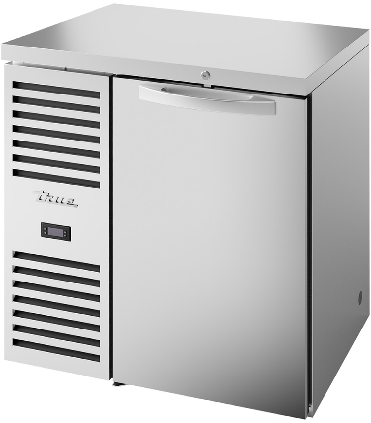 Product image #5 for True 32-Inch Single-Section Stainless Steel Refrigerated Back Bar Cooler with Solid Locking Door