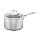 Thumbnail image #2 for Zwilling J.A. Henckels Spirit 1016733 4 qt Stainless Steel/Aluminum Saucepan with Tempered Glass Lid, Induction-Ready