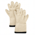 Thumbnail image #1 for Chef Revival CLGLT23BE-1 Cotton Terry Forearm Glove, 13-inch, Heat Resistant to 350°F, Silicone Lining, Beige 1 Pair