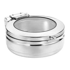 Thumbnail image #1 for Steelite International WNK, Buffet 5370S554 Round Induction Chafer, 5 qt, Hinged Cover, Stainless Steel