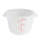 Thumbnail image #1 for Thunder Group PLRFT312TL 12 Qt Round Translucent Polypropylene Food Storage Container, Container Only Case of 12