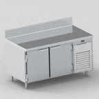 Thumbnail image #1 for EMI Industries LB4333S 43-Inch One-Door Stainless Steel Lowboy Worktop Refrigerator, Self-Contained Side-Mount Refrigeration