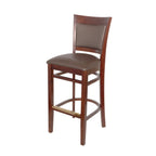 Thumbnail image #1 for JustChair Manufacturing W30130-COM Upholstered Armless Bar Stool, Flared Inset Back, German Beech Frame, COM Only