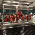 Thumbnail image #1 for RPI Industries Vienna VIHD4-42-R-SQ-CC-CT Heated Duck & Meat Display Case, Countertop, Full Service, 57-3/4 in, Straight Glass