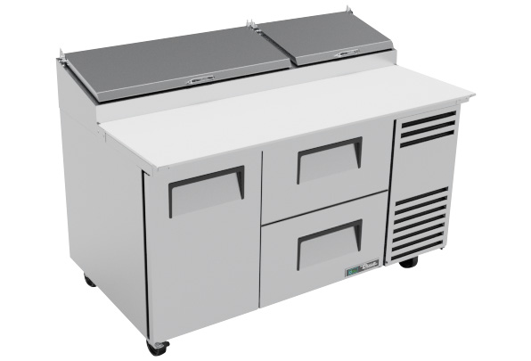 Product image #7 for True 60-Inch Pizza Prep Table with 1 Door, 2 Drawers and Alternate Top