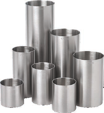 Product image #2 for Barfly 7-Piece Stainless Steel Thimble Measure Jigger Set, 25 mL to 250 mL