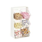 Thumbnail image #1 for Cal-Mil 3569-6-15 Black Condiment Holder with Removable Clear Plastic Compartments, 13.25"W x 7"D x 23.25"H