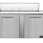 Thumbnail image #2 for Continental Refrigerator Designer Line D60N12C 2-Door Sandwich Prep Table, 60", 12-Pan, Stainless Steel, Front-Breathing