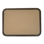 Thumbnail image #1 for Thunder Group PLRT1612CK Rectangular Non-Slip Serving Tray, 16" x 12", ABS, Cork Surface, Brown Case of 36