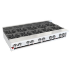 Thumbnail image #1 for Venancio USA Genesis G60CT-60B 60" Gas Countertop Hotplate with 10 Cast Iron Burners, Stainless Steel Front & Sides, Legs