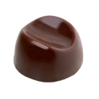 Thumbnail image #1 for JB Prince Pavoni K942 Polycarbonate Chocolate Mold, Rigid Clear, 21 Half-Pipe Bonbon Cavities