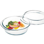 Thumbnail image #1 for Kadra Kitchenware Simax SX-6026/6036 2 qt. Round Glass Casserole Dish with Glass Lid Case of 8