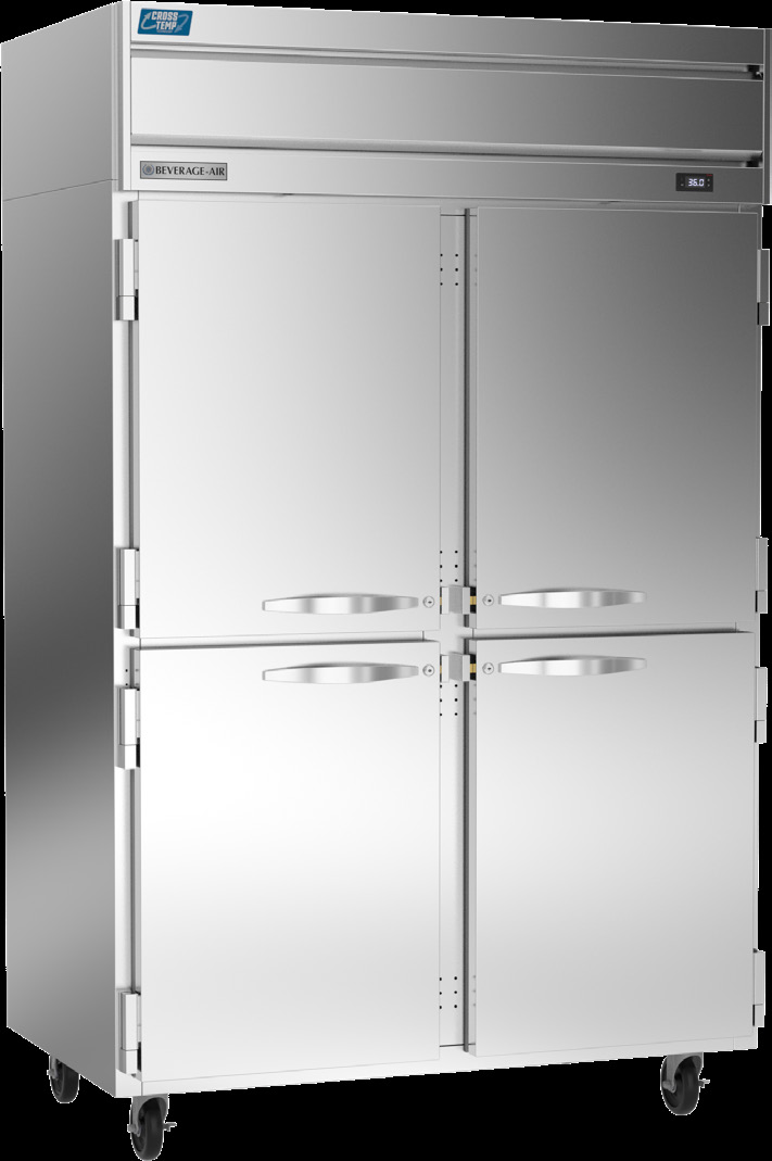 Product image #6 for Beverage-Air Cross Temp Top-Mount Two-Section Convertible Reach-In Refrigerator/Freezer with Half Solid Doors