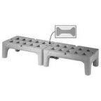 Thumbnail image #1 for AllPoints Foodservice Parts & Supplies Metro 1266015 Slotted Polyethylene Dunnage Rack, 22 x 60 x 12 in, 3,000 lb Capacity, Gray