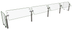 Thumbnail image #2 for Hatco Flav-R-Shield Adjustable Self-Service 4-Bay Tempered Glass Sneeze Guard, 144 Inch Wide