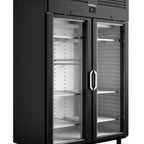 Thumbnail image #1 for Infrico USA IRR-AGB1402MDAB Meat Dry-Aging Display Refrigerator, Reach-In, One-Section, 27.7 cu. ft., Two Self-Closing Glass Doors with Lock