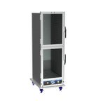 Thumbnail image #1 for Lockwood CA67-PF34-CDD-L-HH Mobile Heated Holding Cabinet, Clear Dutch Doors, Left-Hinged, Non-Insulated Aluminum
