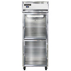 Thumbnail image #1 for Continental Refrigerator 1RESNGDHD One-Section Glass-Door Reach-In Refrigerator, Extra-Wide, Half-Height Doors, Top-Mounted Self-Contained