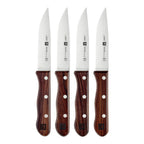 Thumbnail image #1 for Zwilling J.A. Henckels 1003034 Steak Knife Set, 11" Overall, 4-1/2" Inverted-Serrated Stainless Steel Blade, Pakkawood Handle