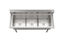 Thumbnail image #8 for KoolMore 60-Inch 3-Compartment Commercial Sink with 18x18x14 Bowls and Backsplash
