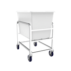 Thumbnail image #2 for Winholt Equipment 30-6-SS-WH 6-Bushel Stainless Steel Bulk Goods Cart with White Polyethylene Tub