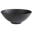 Thumbnail image #1 for Libbey APS Germany - Nero APS 85061 Melamine Bowl, 57 oz., 9 1/2 in. Round, Black, Ribbed Texture