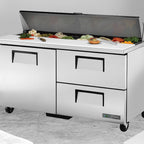 Thumbnail image #5 for True Mfg. - General Foodservice TSSU-60-16D-2-HC 60-Inch Refrigerated Sandwich/Salad Prep Table, 1 Door, 2 Drawers, 16-Pan Top Rail