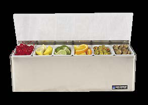 Product image #3 for EZ-Chill 18-Inch Wide 6-Compartment Chillable Stainless Steel Garnish Center
