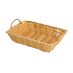 Thumbnail image #1 for Thunder Group PLBN1208T Rectangular Polypropylene Fast Food Basket with Handles, Natural, 12 x 8 x 3 in Case of 36