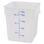 Thumbnail image #1 for Stanton Trading PES-12 Square Food Storage Container, 12 qt, Polyethylene, White, Container Only Case of 12