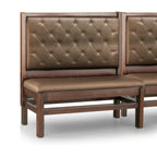 Thumbnail image #1 for JustChair Manufacturing JBSB-WT-SBT-48-GR2 48"H Wood-Frame Banquette Booth with Button-Tufted Upholstered Back and Padded Seat