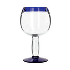 Thumbnail image #1 for Libbey Aruba 92314 21 oz Stemmed Martini Glass with Cobalt Blue Rim